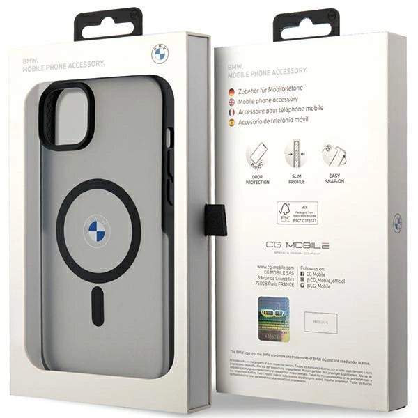Case BMW BMHMP14MDSLK iPhone 14 Plus 6.7" sort/sort hardcase Signature MagSafe