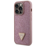 Guess GUHCP14LHDGTPP iPhone 14 Pro 6.1" pink/pink hårdkasse Rhinestone Triangle