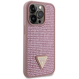 Guess GUHCP14LHDGTPP iPhone 14 Pro 6.1" pink/pink hårdkasse Rhinestone Triangle