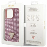 Guess GUHCP14LHDGTPP iPhone 14 Pro 6.1" pink/pink hårdkasse Rhinestone Triangle