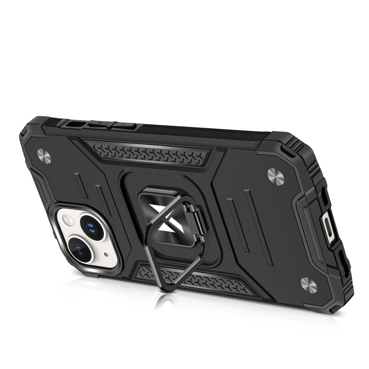 Pansret kuffert med fingerholder til iPhone 15 Plus