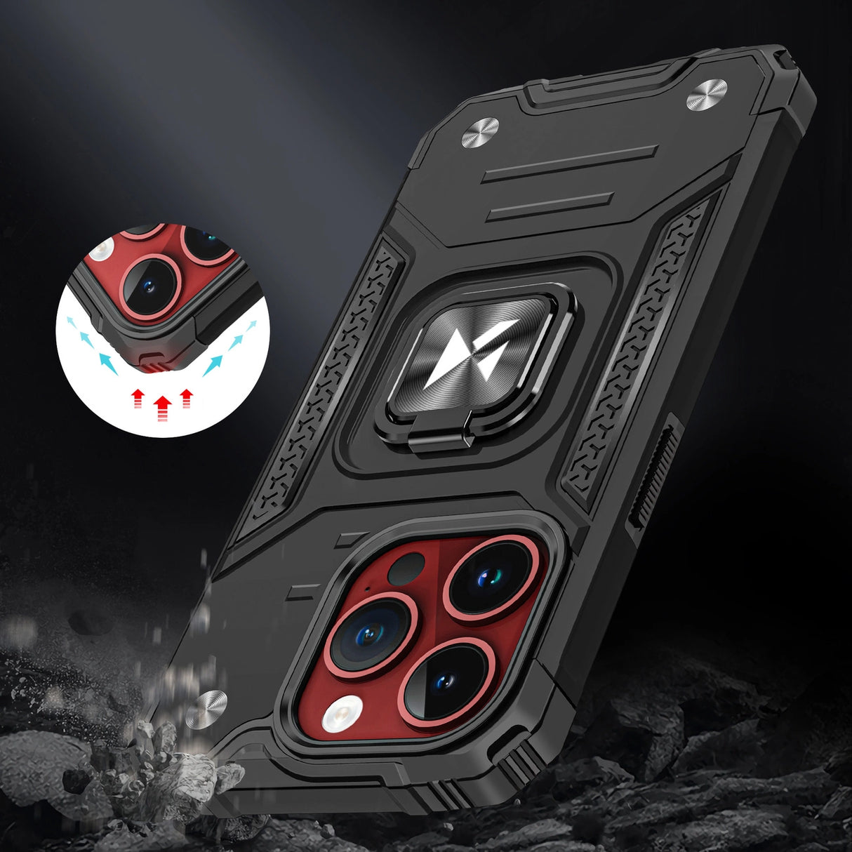Wozinsky Ring Armor iPhone 15 Pro iPhone 15 Pro Ring Armor Case - Guld