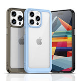 Forstærket etui med fleksibel ramme til iPhone 15 Pro Outer Space - blå