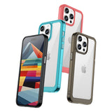 Forstærket etui med fleksibel ramme til iPhone 15 Pro Outer Space - blå