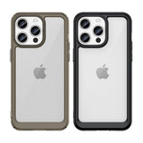 Forstærket etui med fleksibel ramme til iPhone 15 Pro Outer Space - blå