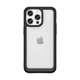 iPhone 15 Pro Outer Space forstærket kuffert med fleksibel ramme - sort