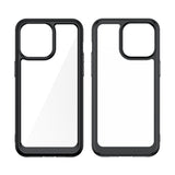 iPhone 15 Pro Outer Space forstærket kuffert med fleksibel ramme - sort