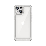 iPhone 15 Plus Outer Space forstærket etui med fleksibel ramme - gennemsigtig