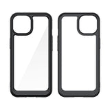 Forstærket etui med fleksibel ramme til iPhone 15 Plus Outer Space - sort