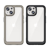 Forstærket etui med fleksibel ramme til iPhone 15 Plus Outer Space - sort