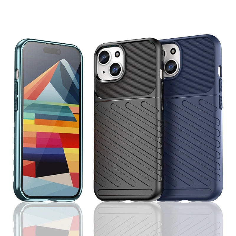 Pansret iPhone 15 Thunder Case - blå