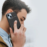3in1 Wallet Case with Stand for iPhone 14 Plus MagSafe RFID Blocker Dux Ducis Rafi Mag - Black
