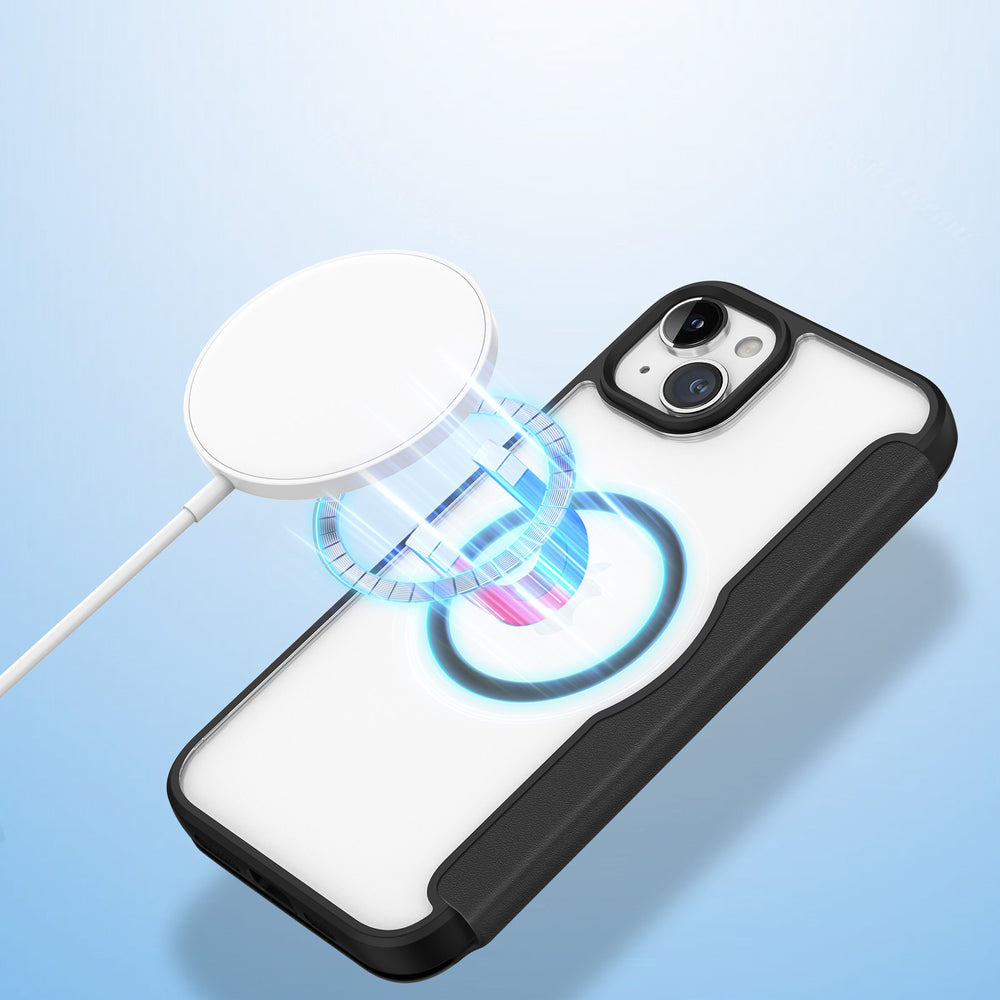 Dux Ducis Skin X Pro Magnetisk Flip MagSafe Case iPhone 15 - sort