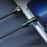 USB-A-kabel - Lightning Wozinsky WUALC1 med LED-skærm 2,4A 1m - sort