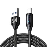 Wozinsky WUACC2 USB A - USB C-kabel med skærm 66W 6A 2m - sort
