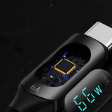 Wozinsky WUACC2 USB A - USB C-kabel med skærm 66W 6A 2m - sort