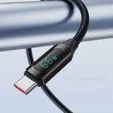 Wozinsky WUACC2 USB A - USB C-kabel med skærm 66W 6A 2m - sort