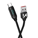 Wozinsky WUACC2 USB A - USB C-kabel med skærm 66W 6A 2m - sort