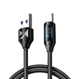 Wozinsky WUACC1 USB A - USB C-kabel med skærm 66W 6A 1m - sort