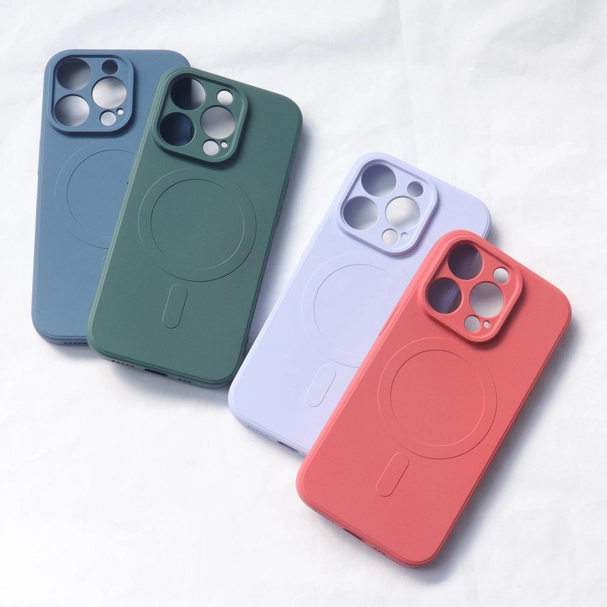 iPhone 14 Pro Silicone Case Magsafe - isblå