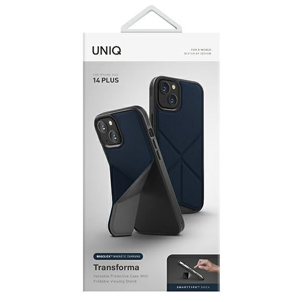 Uniq Transforma Magclick opladningsfoder til iPhone 14 Plus - blå