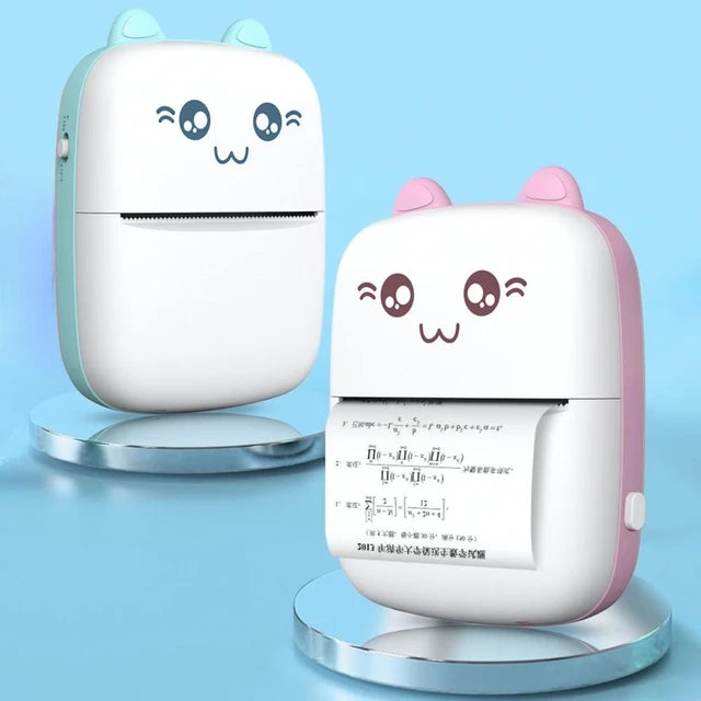 Termisk printer mini cat HURC9 - lyserød
