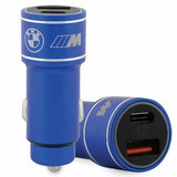 BMW M Edition Case Car Charger BMCCMUSBCB 20W PD QC 3.0 - blå
