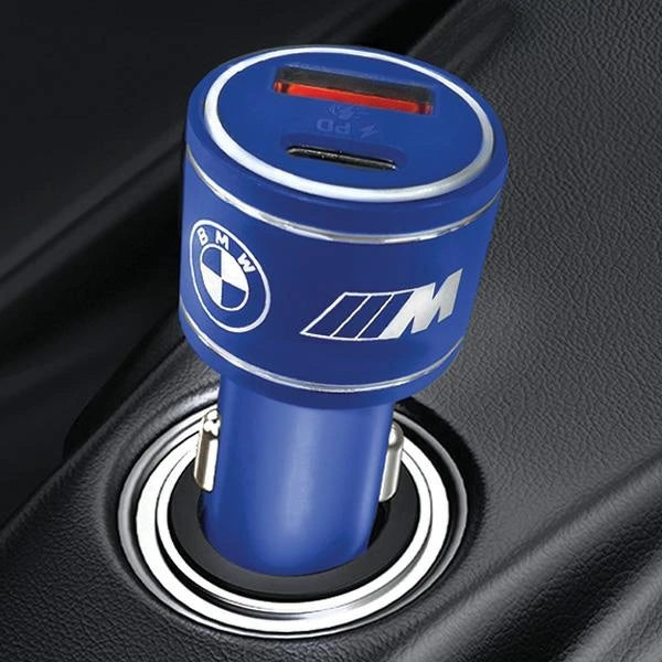BMW M Edition Case Car Charger BMCCMUSBCB 20W PD QC 3.0 - blå