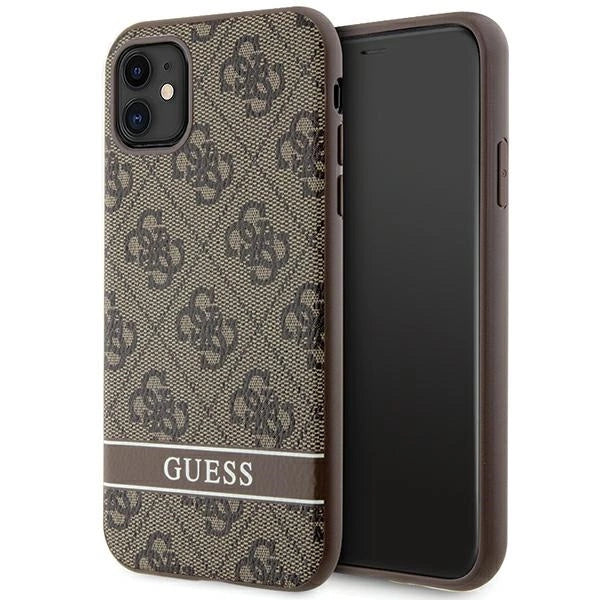 Guess GUHCN61P4SNW iPhone 11 / Xr brun/brun hardcase 4G Stripe