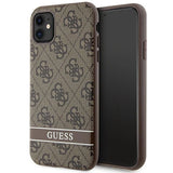 Guess GUHCN61P4SNW iPhone 11 / Xr brun/brun hardcase 4G Stripe