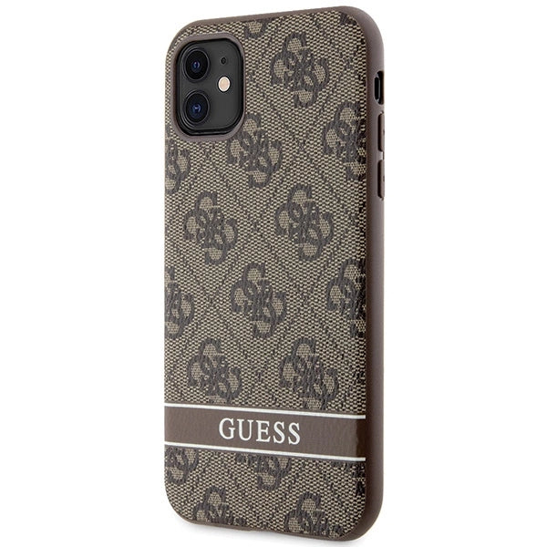 Guess GUHCN61P4SNW iPhone 11 / Xr brun/brun hardcase 4G Stripe