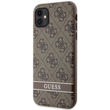 Guess GUHCN61P4SNW iPhone 11 / Xr brun/brun hardcase 4G Stripe