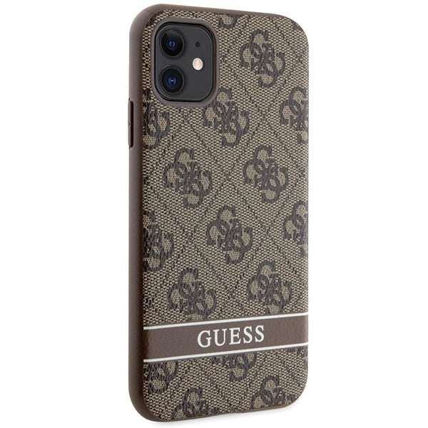 Guess GUHCN61P4SNW iPhone 11 / Xr brun/brun hardcase 4G Stripe