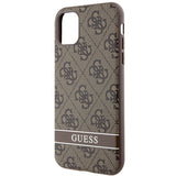 Guess GUHCN61P4SNW iPhone 11 / Xr brun/brun hardcase 4G Stripe