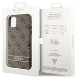 Guess GUHCN61P4SNW iPhone 11 / Xr brun/brun hardcase 4G Stripe