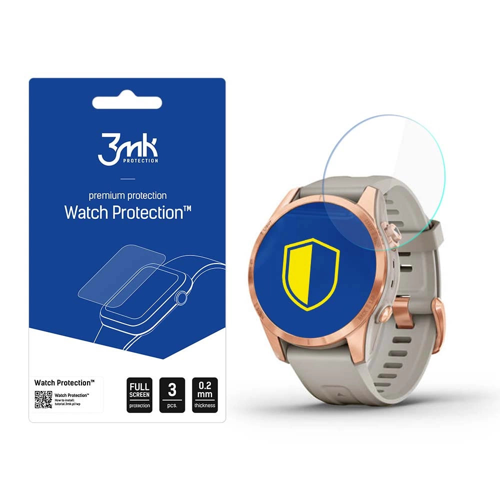 Garmin Fenix 7S Pro Solar - 3mk Watch ProtectionTM v. FlexibleGlass Lite