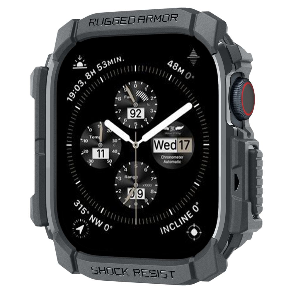 Spigen Rugged Armor Apple Watch 10/11 (46 Mm) Mørkegrå