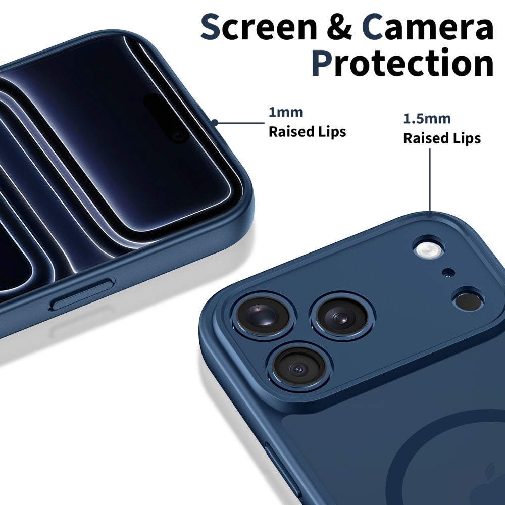 Tech Protect Basicmag Magsafe Iphone 17 Pro Mat Dyb Blå
