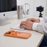 Tech Protect Magone Magsafe Cc + Glas 2 Pak Iphone 17 Pro / 18 Pro Cosmic Orange/Klar