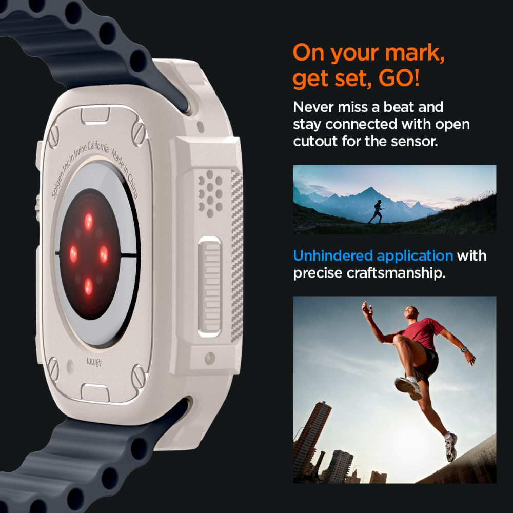 Spigen Rugged Armor Apple Watch Ultra 1 / 2 / 3 / 4 (49 Mm) Dune Beige