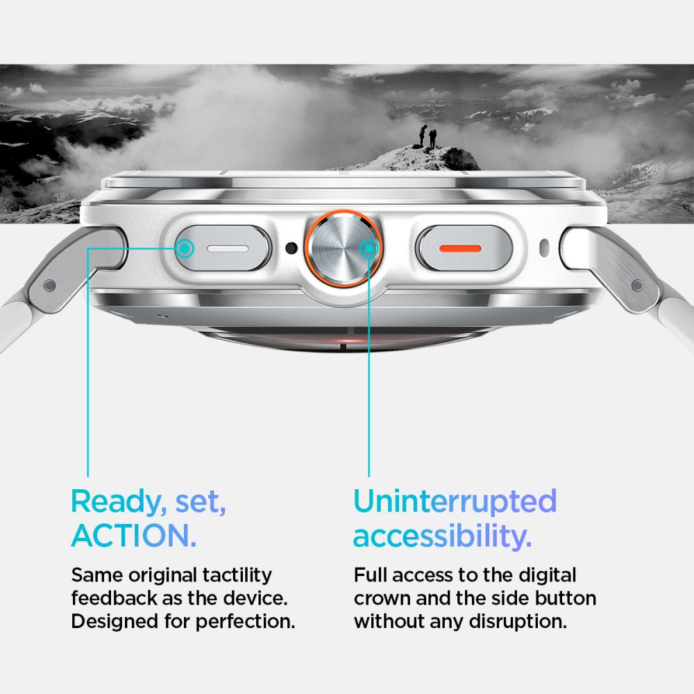 Spigen Modern Fit Band Samsung Galaxy Watch Ultra 1 / 2 2024 2026 (47 Mm) Sølv