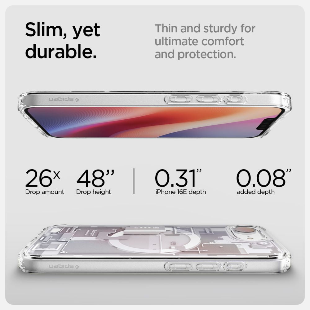 Spigen Ultra Hybrid Magsafe Iphone 16 E / 17 E Zero One Hvid