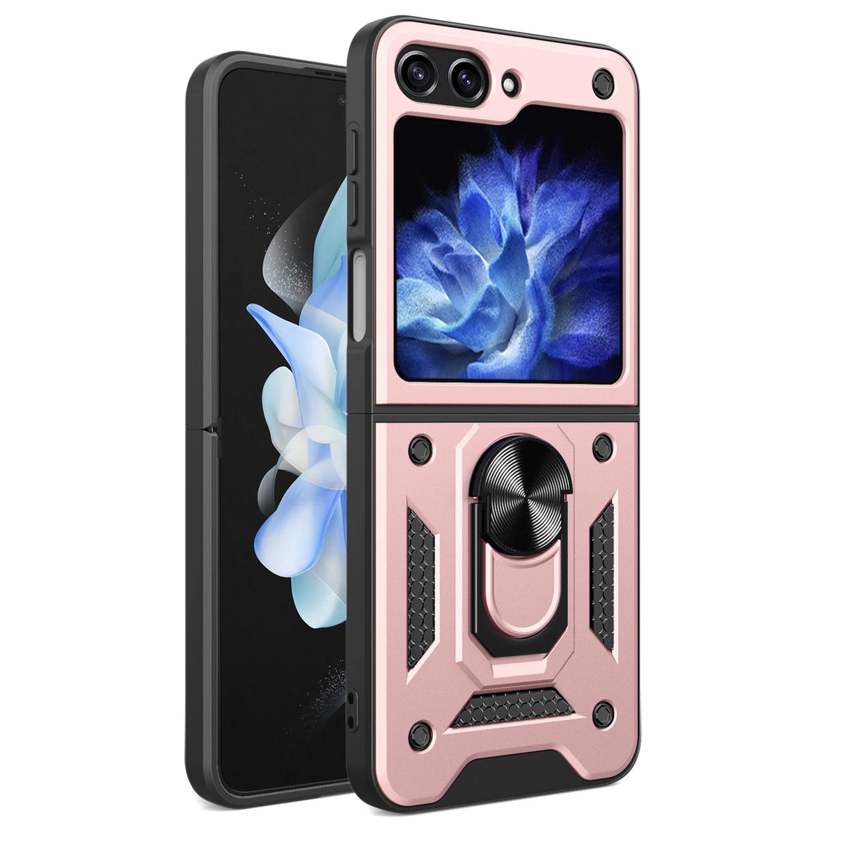 Hybrid Armor Camshield Case til Z Flip 5 5G med kamerabeskytter - Pink