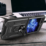 Hybrid Armor Camshield Case til Z Flip 5 5G med kamerabeskytter - Pink
