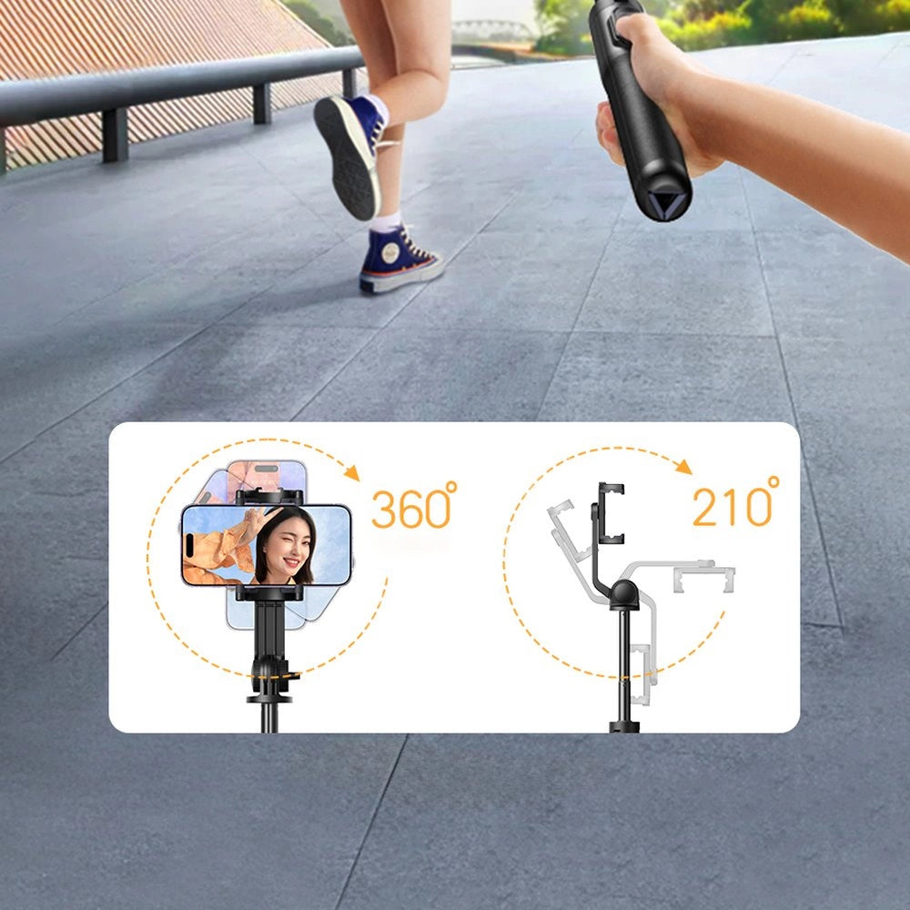 Selfie-stick / teleskopstang med stativ og Bluetooth-fjernbetjening 1,5 m Ugreen LP586 - sort