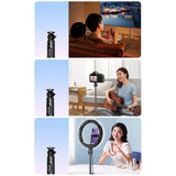 Selfie-stick / teleskopstang med stativ og Bluetooth-fjernbetjening 1,5 m Ugreen LP586 - sort