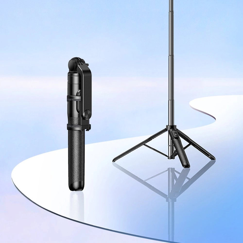 Selfie-stick / teleskopstang med stativ og Bluetooth-fjernbetjening 1,5 m Ugreen LP586 - sort