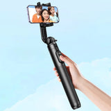 Selfie-stick / teleskopstang med stativ og Bluetooth-fjernbetjening 1,5 m Ugreen LP586 - sort
