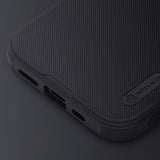 Nillkin Super Frosted Shield Pro forstærket forside til iPhone 15 Plus - blå