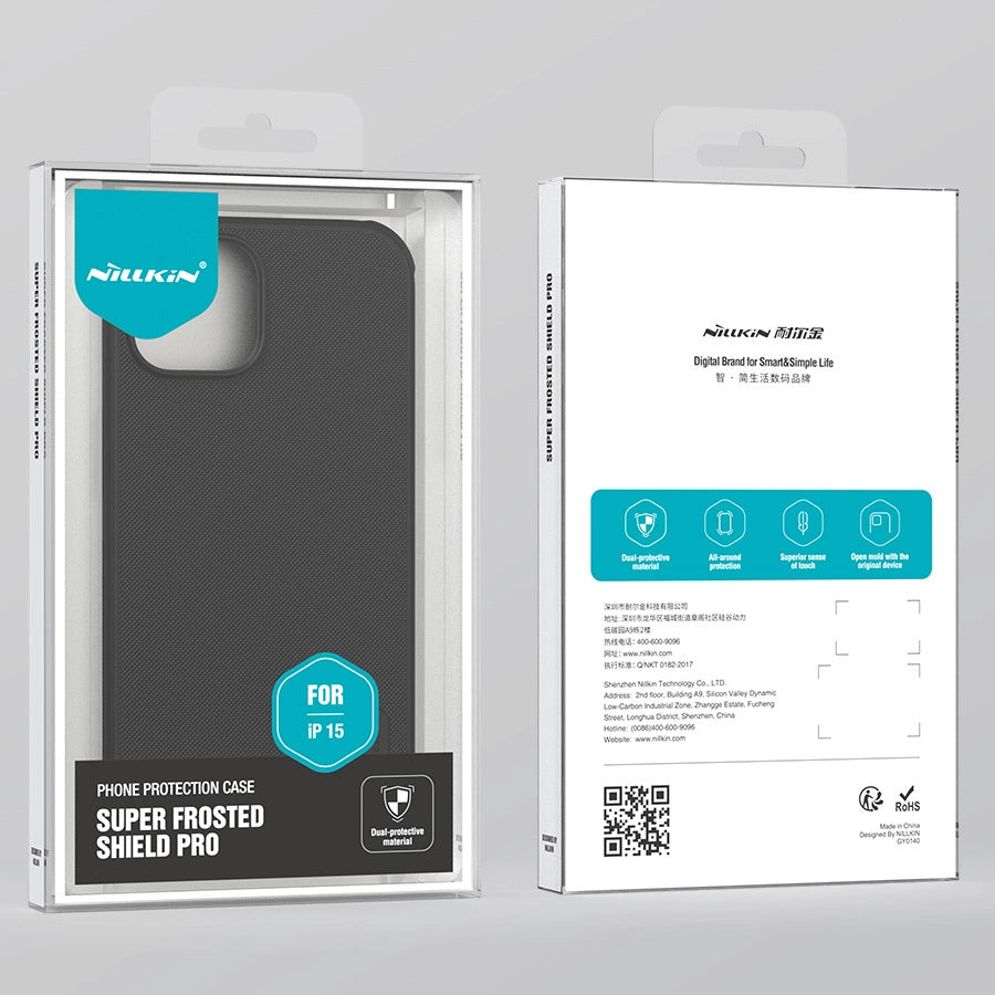 Nillkin Super Frosted Shield Pro iPhone 15 Plus Case - sort